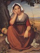 Friedrich overbeck Vittoria Caldoni oil